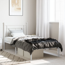  Fehér fém ágykeret fejtámlával 90x200 cm ágy és ágykellék