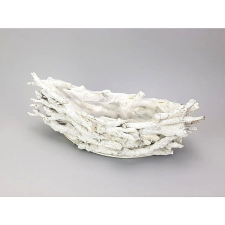 Fehér gyökér csónakkosár. Mérete: 39x15x15 cm dekorációs kellék