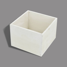 Fehér kocka formájú dekorláda 16cm x 16cm x 12cm dekorálható tárgy