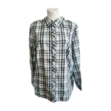  Fehér kockás női blúz (méret: XL) blúz