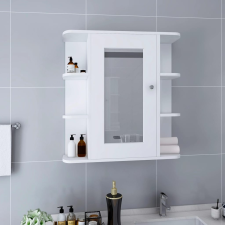 Fehér MDF tükrös fürdőszobaszekrény 66 x 17 x 63 cm fürdőszoba bútor