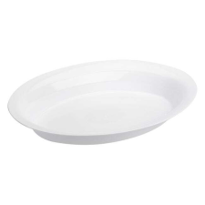 Fehér műanyag ovális tálca 40x27,5x6 cm, mély ABYZ®™ konyhai eszköz