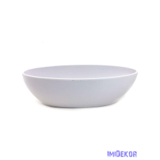  Fehér műanyag tál - Nagy ovális 30cm dekorációs kellék