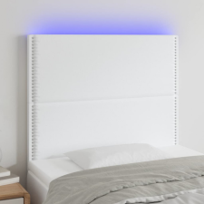  Fehér műbőr LED-es fejtámla 90x5x118/128 cm ágy és ágykellék