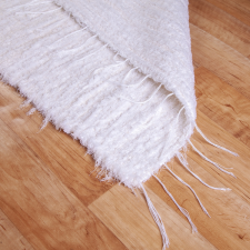  Fehér pamut rongyszőnyeg 70×100 cm lakástextília