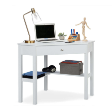 Fehér sarok íróasztal fiókkal 76x107x72 cm 10029477 íróasztal