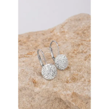  Fehér Swarovski Kövekkel Díszített S925 Ezüst Félgömb Medál Alakú Fülbevaló fülbevaló