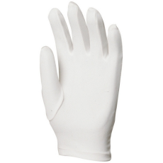  Fehér, Szálmentes, varrott nylon fényező kesztyű, (50din) 8-as méretben (4208)