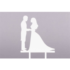  Fehér szemben álló nászpár sziluett beszúró sütés és főzés