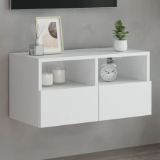 fehér szerelt fa fali TV-szekrény 60 x 30 x 30 cm bútor
