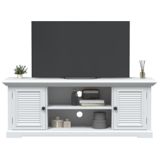  fehér szerelt fa TV-szekrény 110 x 30 x 41 cm bútor