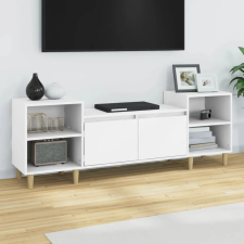  fehér szerelt fa TV-szekrény 160 x 35 x 55 cm bútor