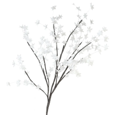  Fehér színű dekorág hófehér, csillagszerű virágokkal dekoráció