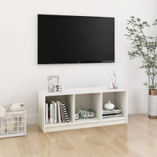  Fehér tömör fenyőfa TV-szekrény 104 x 33 x 41 cm bútor