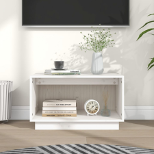  Fehér tömör fenyőfa TV-szekrény 60x35x35 cm bútor