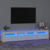  Fehér TV-szekrény LED-lámpákkal 210x35x40 cm