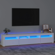  Fehér TV-szekrény LED-lámpákkal 210x35x40 cm bútor