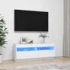  Fehér TV-szekrény LED-világítással 100 x 35 x 40 cm
