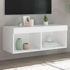  Fehér TV-szekrény LED-világítással 80 x 30 x 30 cm bútor