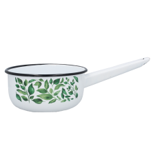  Fehér zománcozott nyeles lábas, 1,5 l, 16 cm – Fikus edény