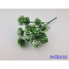 Fehérlő zöld 5 ágú mű bokor 28 cm dekorációs kellék