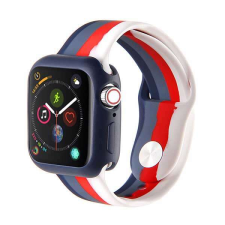 FeiFan szivárvány szilikon óraszíj Apple Watch órához 38/40/41 mm - Kék-piros okosóra kellék