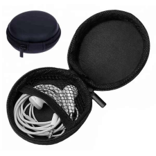  Fejhallgató/ kábel szilárd védőtok, fekete fülhallgató, fejhallgató tok
