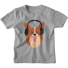  Fejhallgatós Kutya - Gyerek Póló