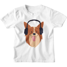  Fejhallgatós Kutya - Gyerek Póló