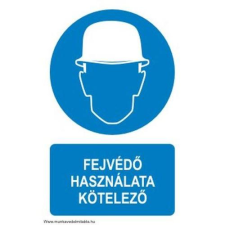  Fejvédő használata kötelező! információs tábla, állvány