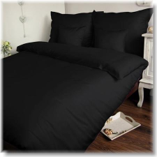  Fekete 3 részes pamutszatén ágyneműhuzat lakástextília