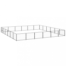  Fekete acél kutyakennel 36 m² szállítóbox, fekhely kutyáknak
