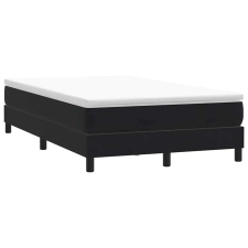  fekete bársony rugós ágy matrac nélkül 120x210 cm ágy és ágykellék