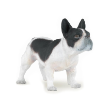 Fekete-fehér francia bulldog 54006 játékfigura