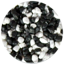  Fekete-fehér mix akvárium aljzatkavics (2-4 mm) 750 g akvárium dekoráció