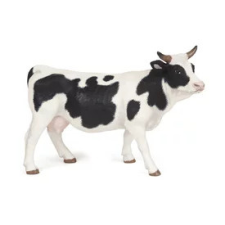  Fekete-fehér tehén játékfigura