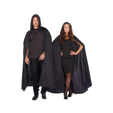 FEKETE Felnőtt Farsangi Halloween kapucnis Köpeny 140CM +kapucni 35cm jelmez