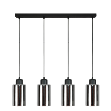  FEKETE FÜGŐS MENNYEZETI LÁMPA, GRAFIT ÜVEG LÁMPABÚRA LOYD SV 15-571 világítás