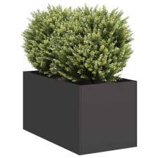 fekete hidegen hengerelt acél növénytartó 40x80x40 cm kerti tárolás