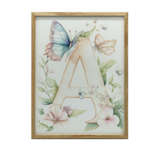 FEKETE KERETES ANGYAL FALI PLAKÁT GYERMEKEKNEK 50x70 CM grafika, keretezett kép