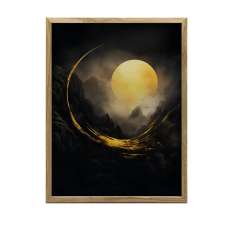  FEKETE KERETES FALI PLAKÁT SÖTÉTSÉG ÉS VILÁGSÁG 70x100 CM grafika, keretezett kép