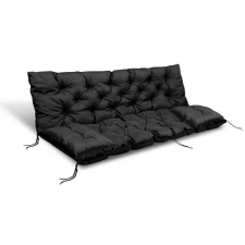 Fekete kerti párnakészlet 120x60x50cm + 2db 42x42cm kerti bútor