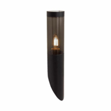  Fekete kültéri oldalfali lámpa (E27) rozsdamentes acél, 45 cm, fekete kültéri világítás