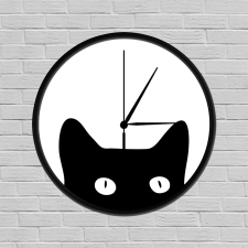  Fekete macska falióra (WDWR-fko-00041) falióra
