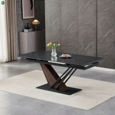  Fekete Márvány/Dió Színű Bővíthető Étkezőasztal. REX 2 180-240 cm bútor