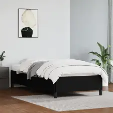  Fekete műbőr ágykeret 80 x 200 cm ágy és ágykellék