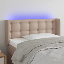  fekete műbőr LED-es fejtámla 93x16x78/88 cm ágy és ágykellék