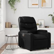  fekete műbőr relaxfotel bútor