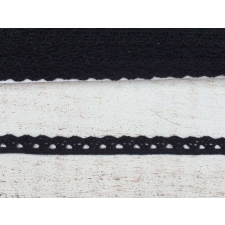  Fekete pamut csipke 1cm*20méter rövidáru