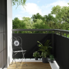  fekete polyrattan erkélyparaván 600x90 cm